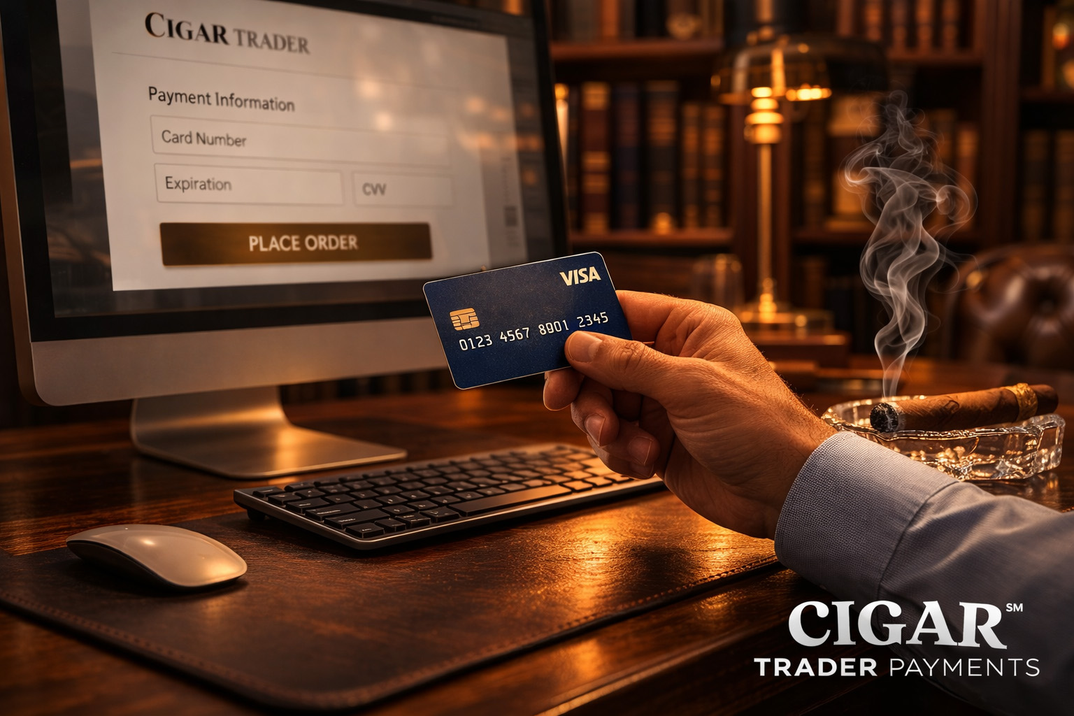 CT Payments hero visual for premium cigar payment processing