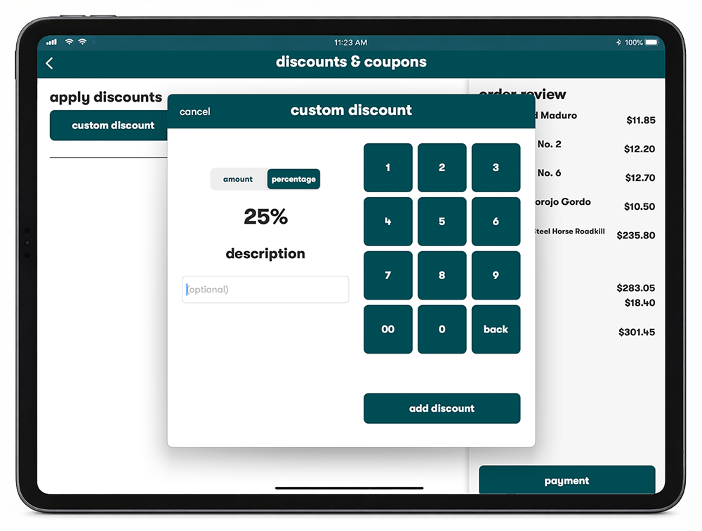 CT POS discount and coupon controls