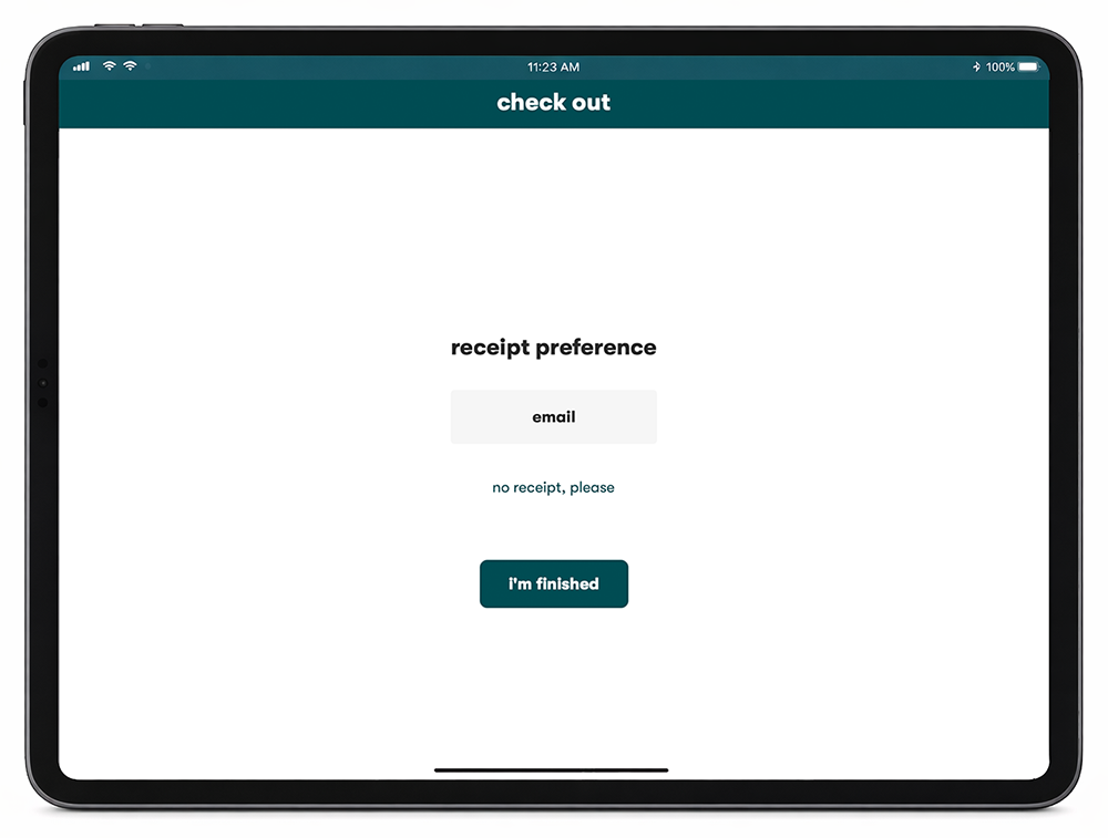 CT POS digital receipt selection